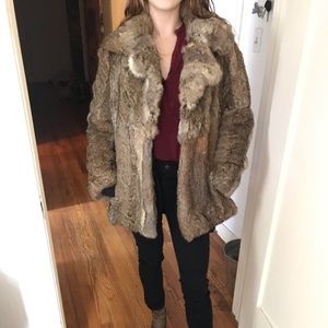 Stunning Vintage REAL Rabbit Fur Coat